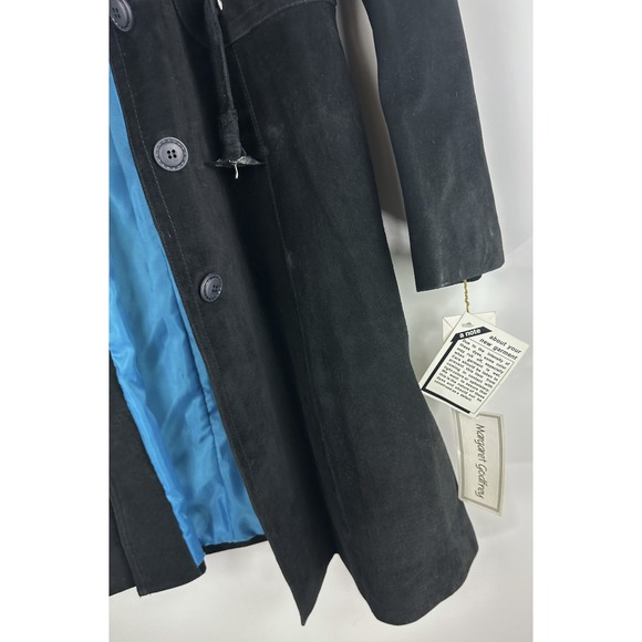 Vtg Margaret Godfrey x Bloomingdale's Suede Leather Belted Trench Coat Womens 14 - Picture 8 of 16